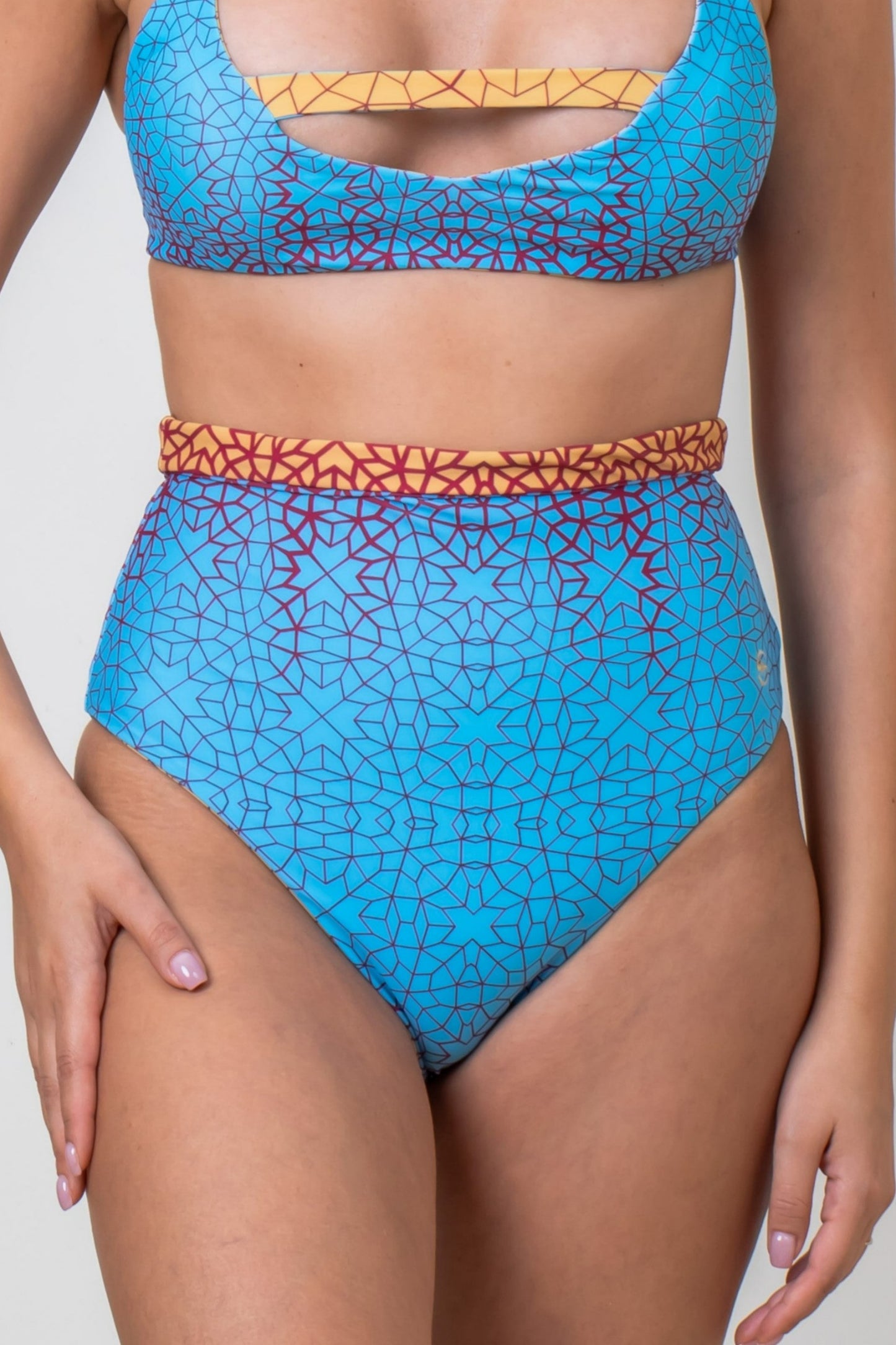 Modern Mashrabiya Reversible Bikini Bottom